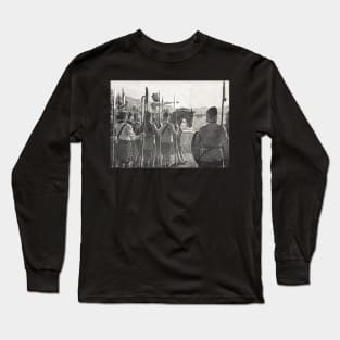 Robert the Bruce reviewing his troops, Battle of Bannockburn, 24 June 1314 Long Sleeve T-Shirt